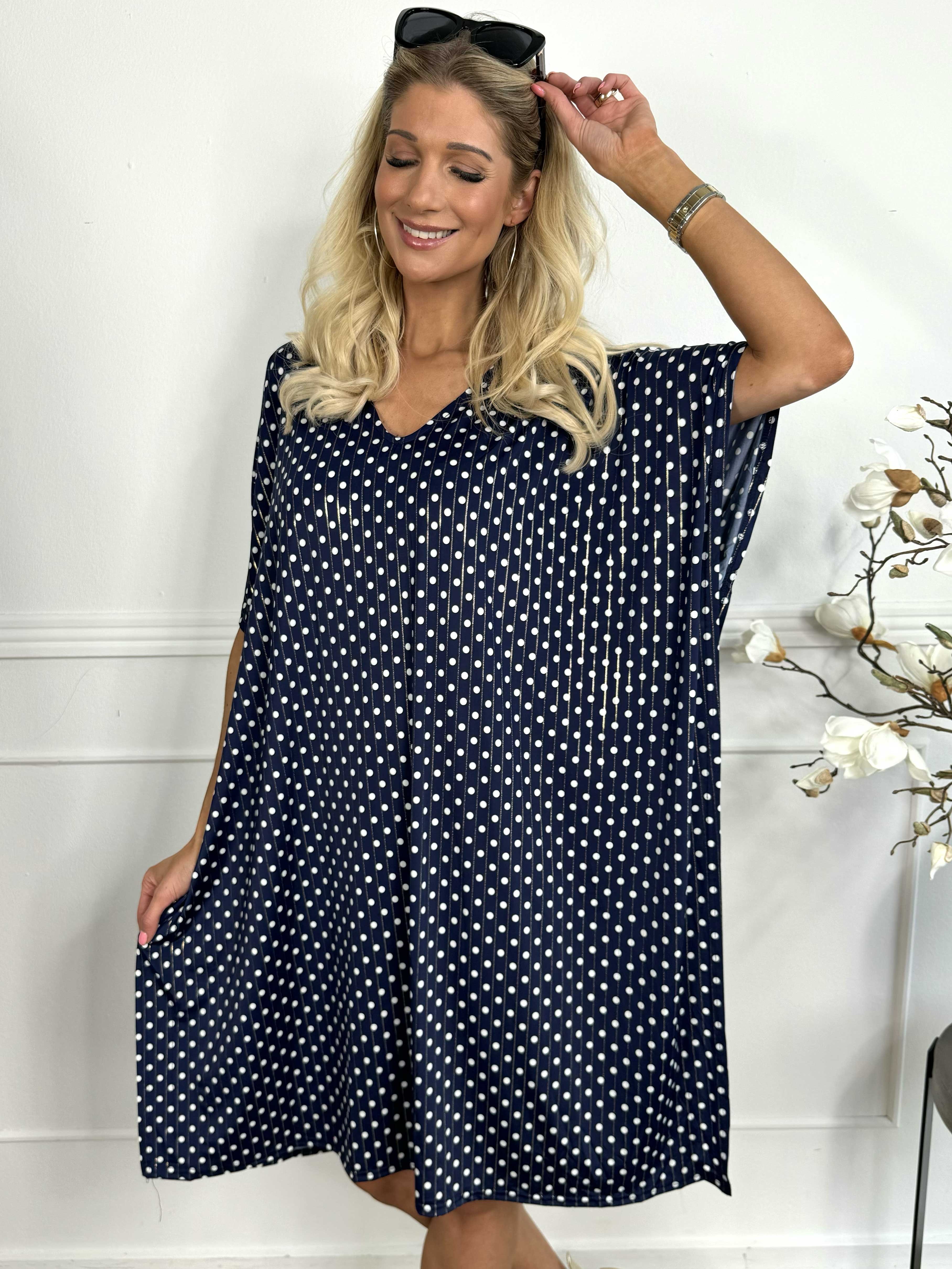 Azmina Dot - Tunikaklänning i lös passform med resår